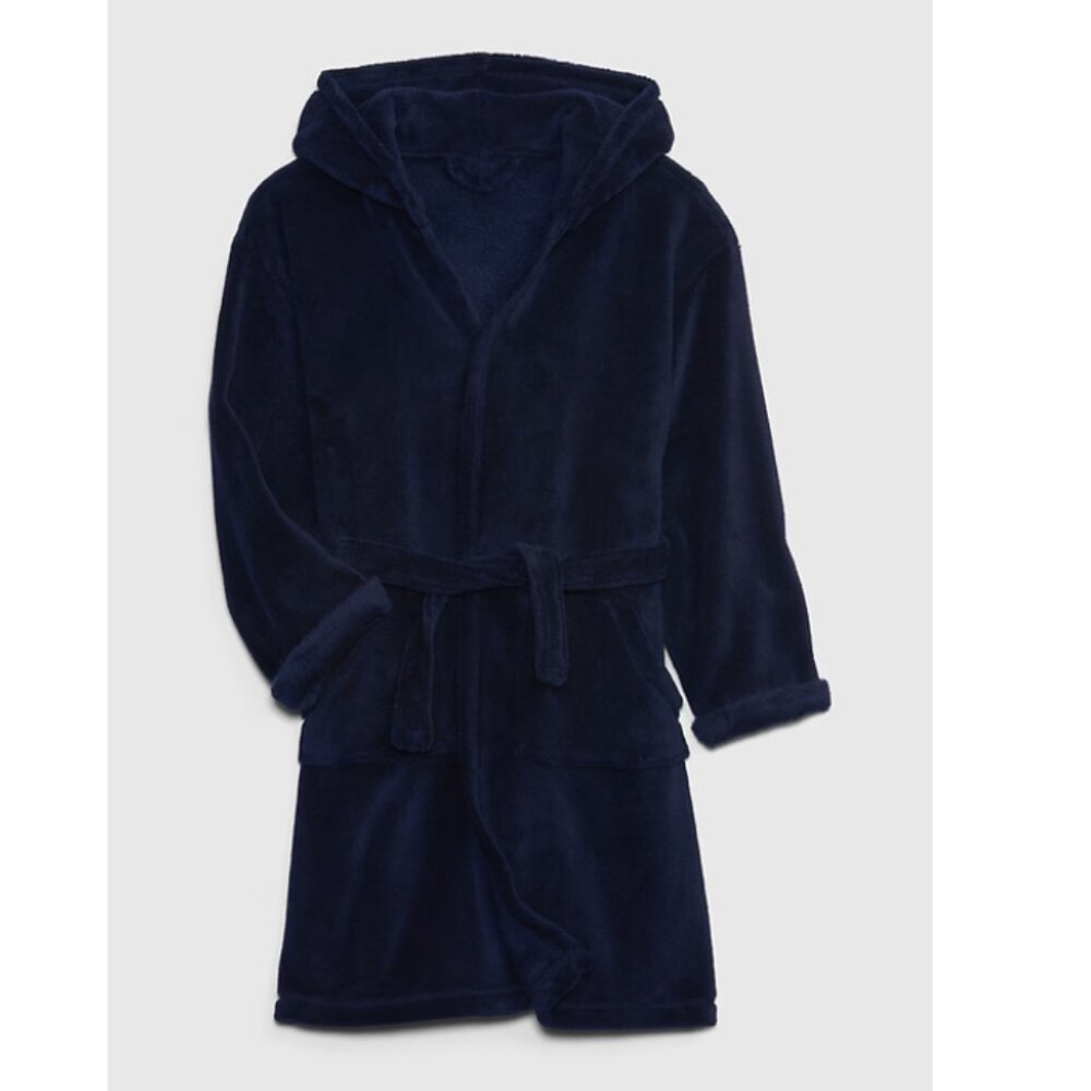 GAP KIDS navy blue Dark Night plush robe, 14